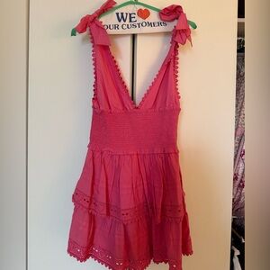LoveShackFancy Pink Mini Dress